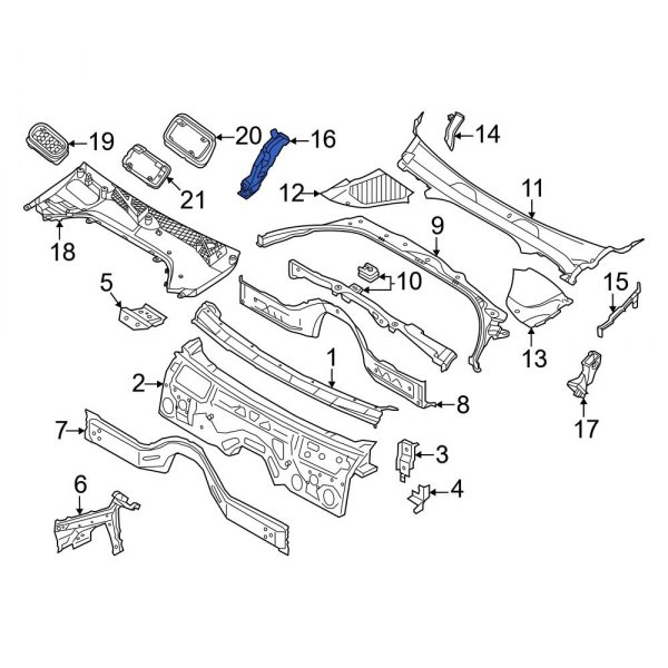 Cowl Panel Drain Hose