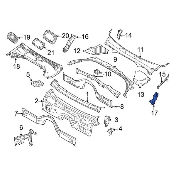 Cowl Panel Drain Hose