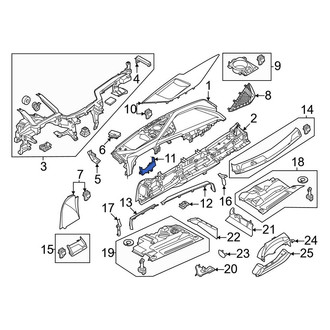 BMW OE - Front Instrument Panel Trim Panel Bracket
