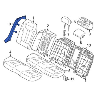 BMW OE - Rear Left Seat Back Bolster Cushion Cover