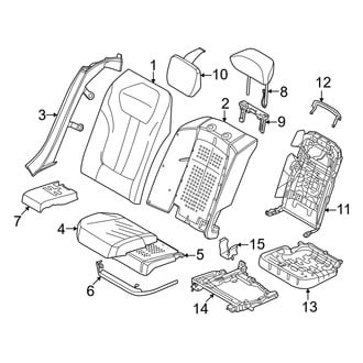 BMW OE - Seats & Tracks - Rear Seat Components (With Multifunction Rear Seats, W/O Executive Lounge Seats)