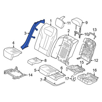 BMW OE - Rear Right Seat Back Bolster Cushion Cover