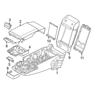 BMW OE - Seats & Tracks - Rear Seat Components (Armrest Components, With Multi-Function Rear Seats)