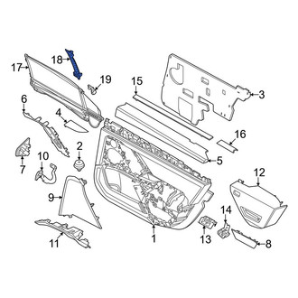 BMW OE - Rear Left Door Glass Sunshade Bracket