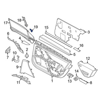 BMW OE - Left Door Glass Sunshade Bracket
