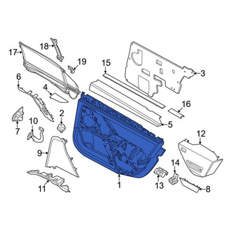 BMW OE - Front Right Lower Inner Door Interior Trim Panel
