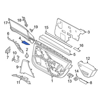 BMW OE - Front Right Door Switch Trim Panel