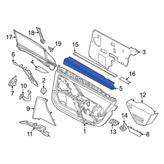 BMW OE - Front Left Lower Inner Door Interior Trim Panel