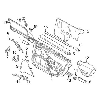 BMW OE - Rear Door - Interior Trim (Door Trim & Components)