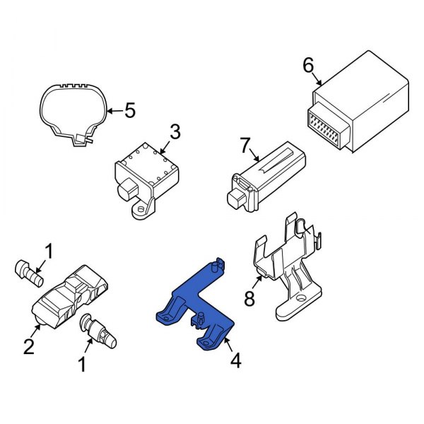 Tire Pressure Monitoring System (TPMS) Transmitter Bracket