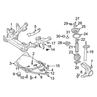BMW OE - Front Lower Suspension Control Arm Nut