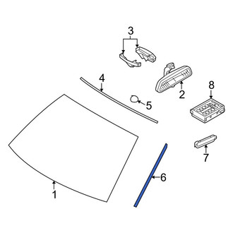 BMW OE - Front Center Windshield Molding