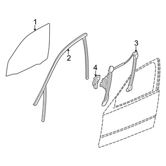 BMW OE - Front Door - Glass & Hardware (2.5i / 3.0i)