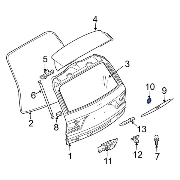 Liftgate Latch Handle Seal