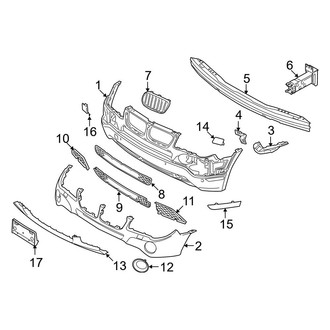 BMW OE - Front Bumper - Bumper & Components (W/O Aero Package)