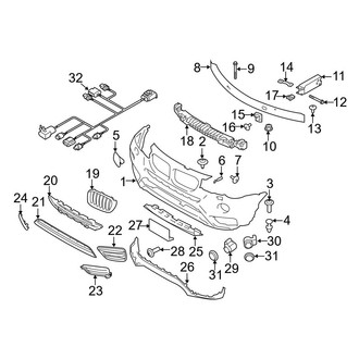 BMW OE - Front Bumper - Bumper & Components (W/O M Package)