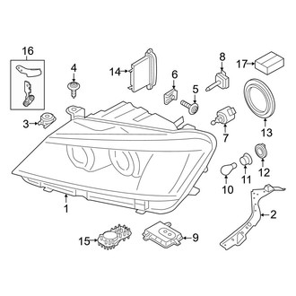 BMW OE - Front Lamps - Headlamp Components (With Xenon)