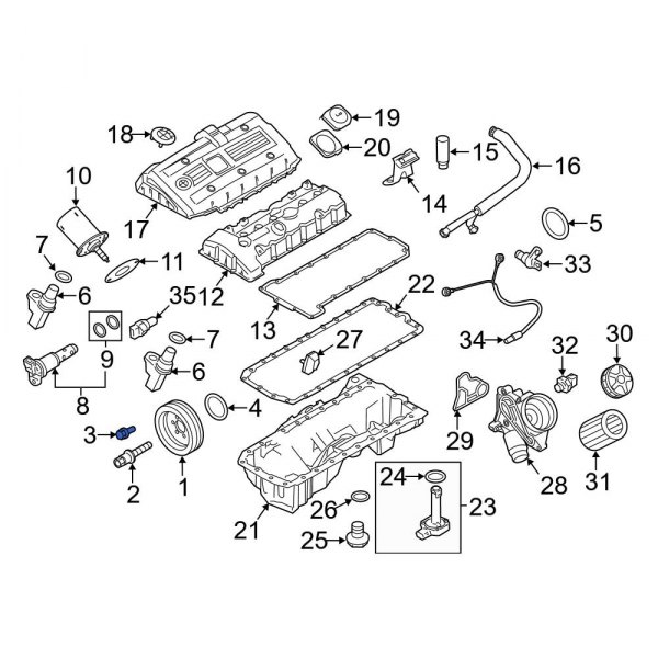 Engine Harmonic Balancer Bolt