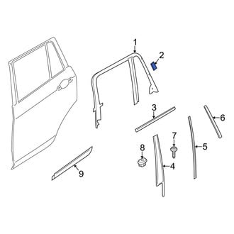 BMW OE - Rear Door Window Molding Seal
