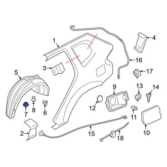 BMW OE - Quarter Panel Splash Shield Nut