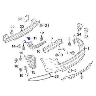 BMW OE - Rear Bumper Cover Support Rail Screw