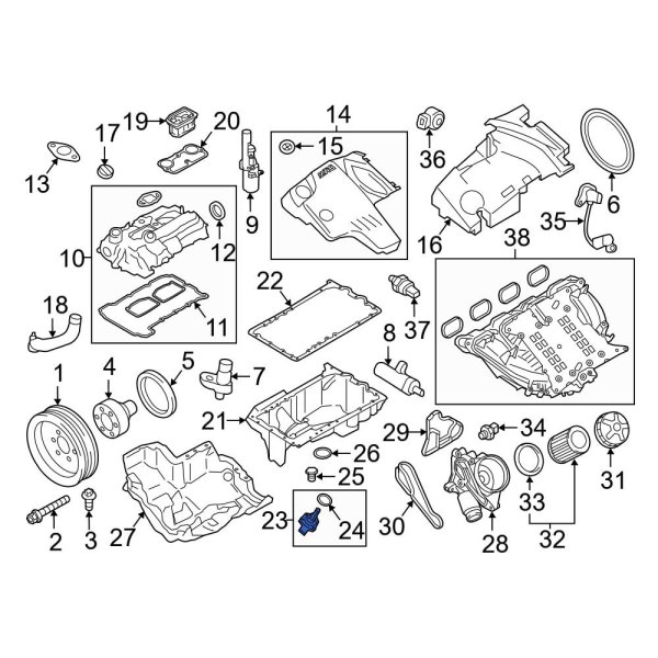 BMW OE 12617638341 Engine Oil Level Sensor