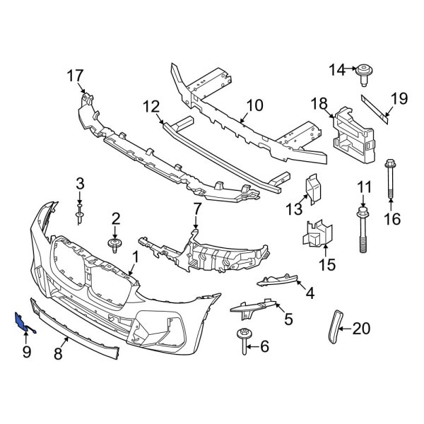 BMW OE 51115A45EE1 - Front Tow Eye Cap