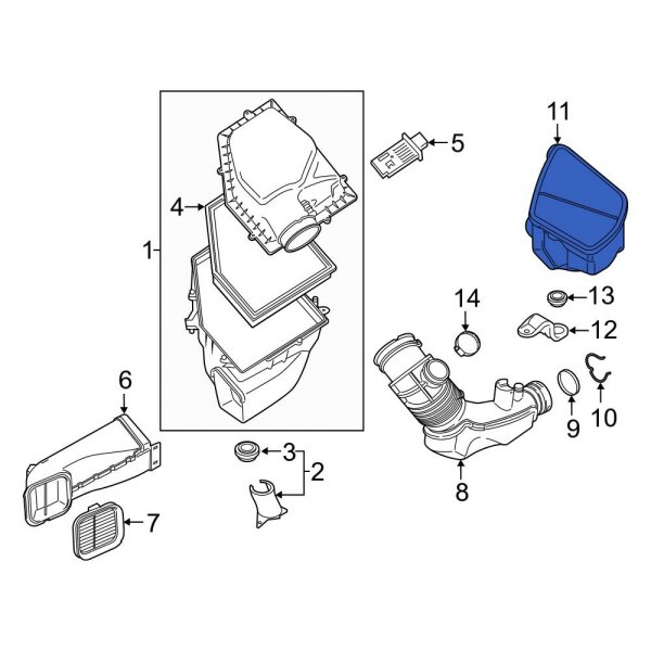 BMW OE 13718635110 Engine Air Intake Resonator