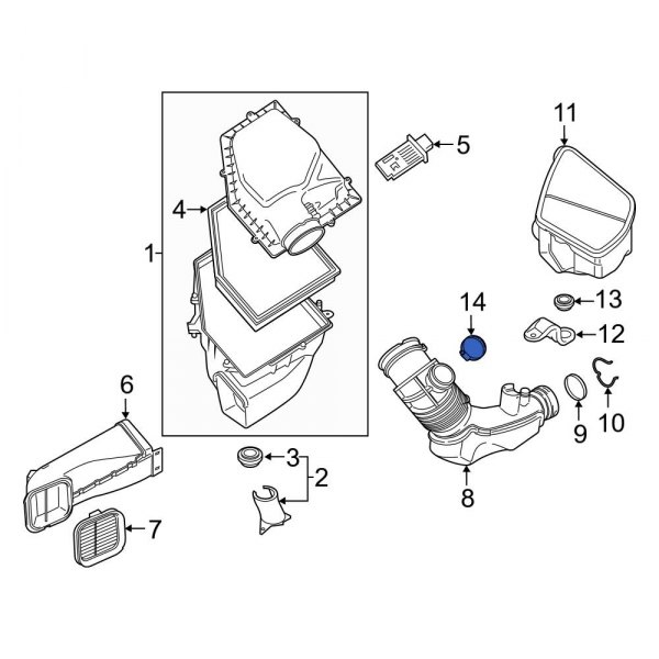 Engine Air Intake Resonator Clamp