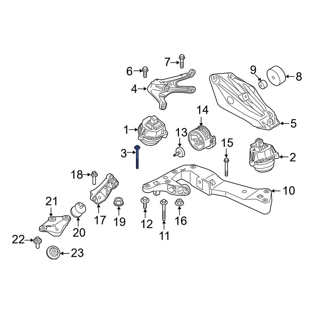 BMW OE 07119908507 Engine Mount Bolt