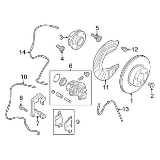 BMW OE - Front Suspension - Brake Components (W/O M Sport Brakes), (M40i / xDrive30i / xDrive30i X Line)