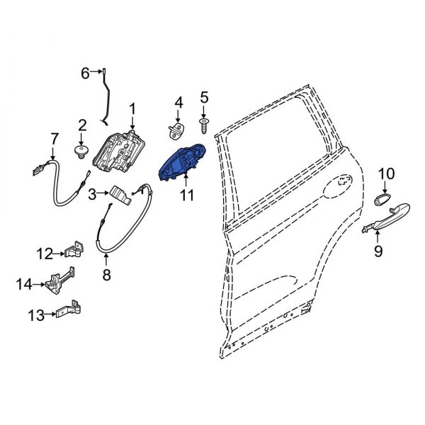 Exterior Door Handle Base