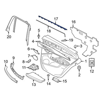 BMW OE - Rear Left Courtesy Light Lens