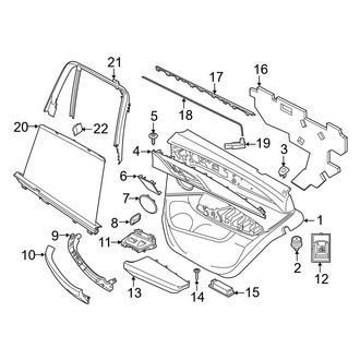 BMW OE - Rear Door - Interior Trim (With Sunshade)