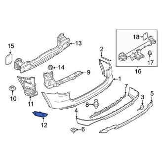 BMW OE - Left Bumper Cover Support Rail Insulator
