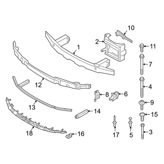 BMW OE - Front Bumper - Bumper & Components (W/O M Type Bumper Support)