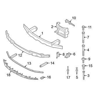 BMW OE - Front Bumper - Bumper & Components (With M Type, Bumper Support)