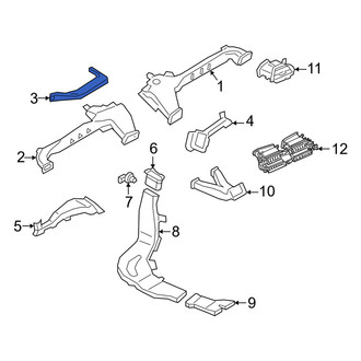 BMW OE - Front Right Upper Instrument Panel Air Duct