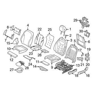 BMW OE - Seats & Tracks - Passenger Seat Components (W/O M Sport Seat)