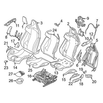 BMW OE - Seats & Tracks - Passenger Seat Components (With M Carbon Bucket Seats, With M Sport Seat), (Base / Competition / Competition xDrive)