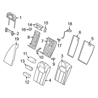 BMW OE - Seats & Tracks - Rear Seat Components (Seat Back), (Coupe)