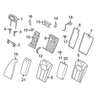 BMW OE - Seats & Tracks - Rear Seat Components (Seat Back), (Coupe)