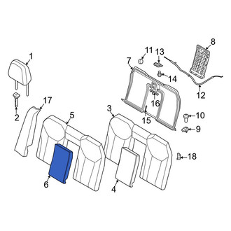 BMW OE - Rear Inner Seat Back Cushion Cover