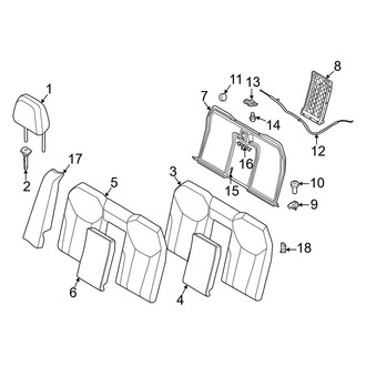 BMW OE - Seats & Tracks - Rear Seat Components (Seat Back), (Convertible)