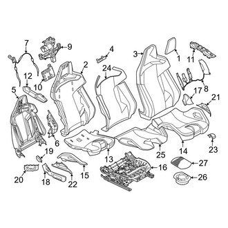 BMW OE - Seats & Tracks - Driver Seat Components (With M Carbon Bucket Seats, With M Sport Seat), (Base / Competition / Competition xDrive)