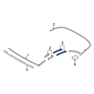 BMW OE - Center Convertible Top Seal Bracket