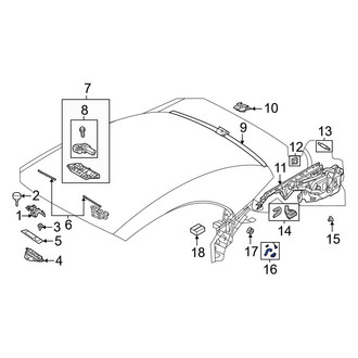 BMW OE - Convertible Top Hinge Hardware Kit