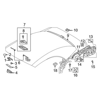 BMW OE - Convertible/Soft Top - Frame & Components (Mounting Parts), (Convertible)