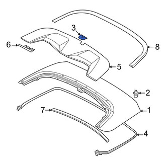 BMW OE - Convertible Top Stowage Compartment Lid Screw Cover