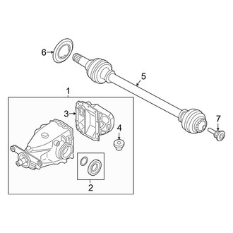 BMW OE - Rear Suspension - Axle & Differential (W/O M Sport Differential)